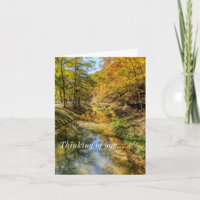 Creek Automne Réflexions Sur Votre Carte (Devant)