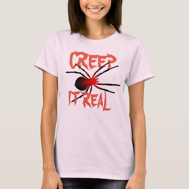 Creep It Real Éffrayant Halloween T-shirt design (Devant)