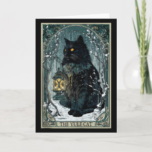 Creepmas Vintage Le Chat de Yule Carte Tarot Noël