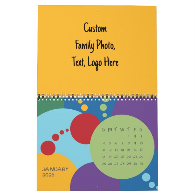 Créer des calendriers personnalisés, Style de gril (Jan 2026)