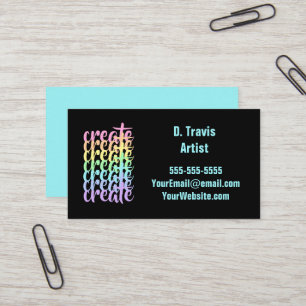 Créer des Cartes de visite Pastel Rainbow