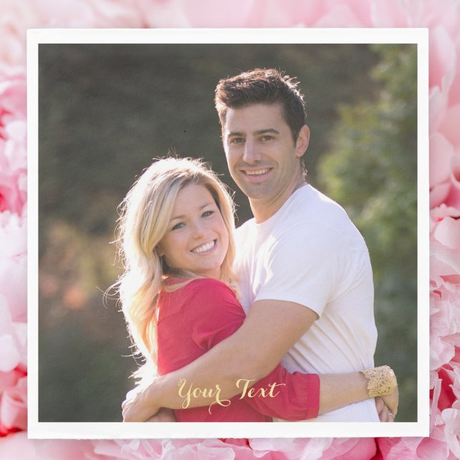 Créer des serviettes en papier personnalisées pour (Create Custom Party Luncheon Photo Paper Napkins)