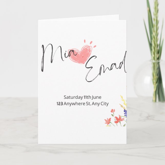 Créer mon invitation de mariage (Devant)