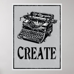 Créer : Poster d'art Retro Typewriter