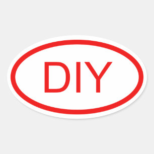 Créer un Autocollant ovale de style Euro rouge