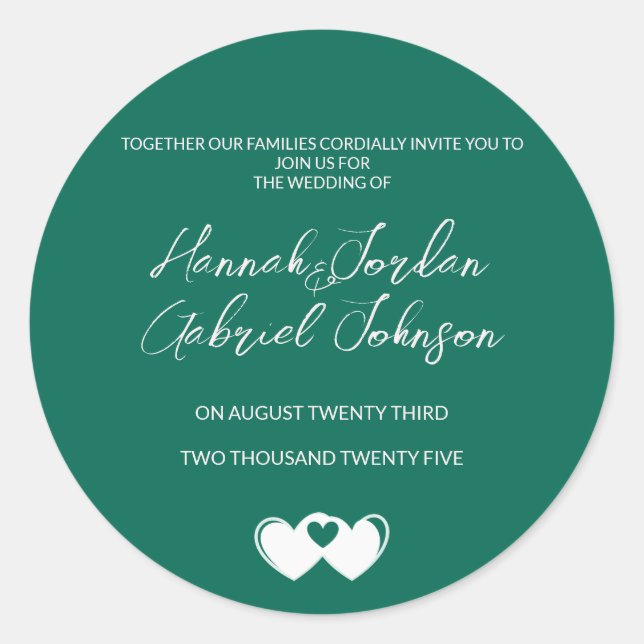 Créer un autocollant vert émeraude personnalisé (Devant)