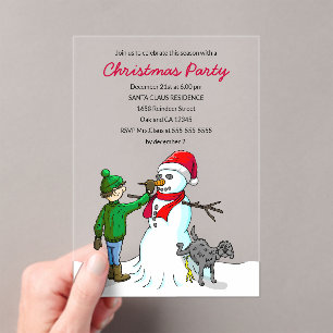 Créer un bonhomme de neige sur une invitation à un