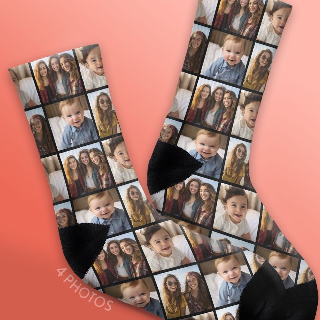 Créer un collage photo personnalisé avec 4 photos (Custom Socks with a Photo Collage)