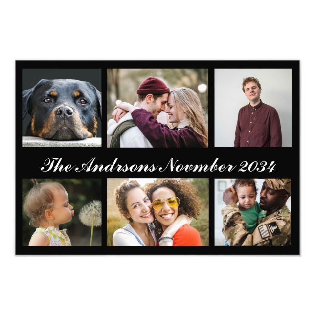 Créer un collage photo personnalisé avec 6 photos (Devant)