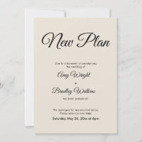 Créer un nouveau plan Reporté Mariage Faire-part