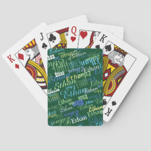 Créer un pont de cartes de jeu vertes avec des nom