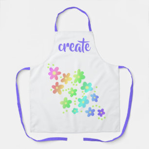 Créer un tablier de fleurs arc-en-ciel