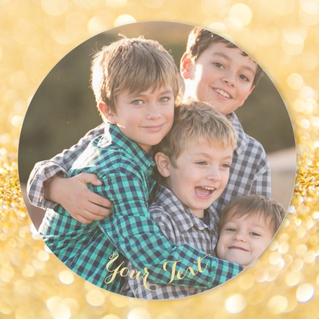 Créer une feuille de stickers photo ronds classiqu (Create Custom Classic Round Photo Stickers Sheet)