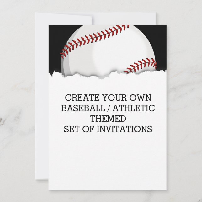 Créer une invitation à thème de baseball (Devant)
