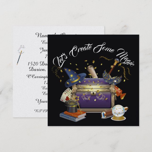 Créer une invitation Magic 3 (Devant / Derrière)