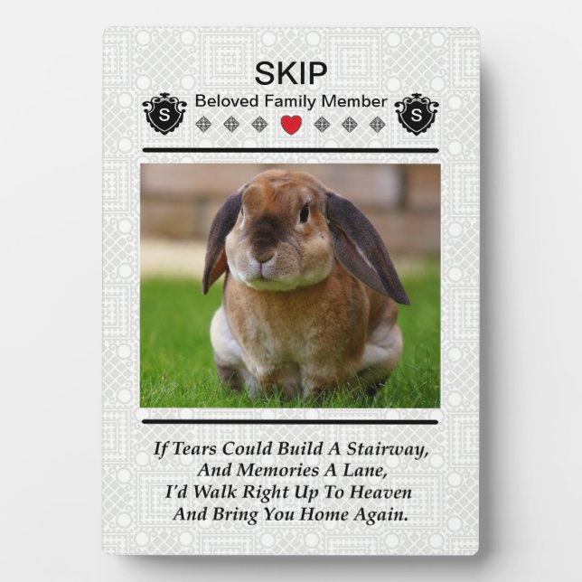 Créer Une Plaque Photo Commémorative Pour Animaux  (Devant)