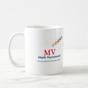 créer une tasse à café monogrammée de pilote éléga