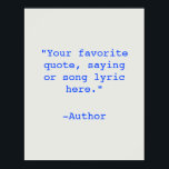 Créer votre propre affiche de devis<br><div class="desc">Créez votre propre devis d'illustration murale personnalisée. Caractéristiques typographie minimaliste de machine à écrire.</div>