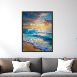 Créer votre propre affiche de devis<br><div class="desc">Créez votre propre devis personnalisé poster art murale. Caractéristiques minimaliste typographie de script sur le paysage océanique de plage avec vagues et ciel</div>