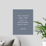 Créer votre propre affiche de devis<br><div class="desc">Créez votre propre devis d'illustration murale personnalisée. Caractéristiques typographie minimaliste de machine à écrire.</div>