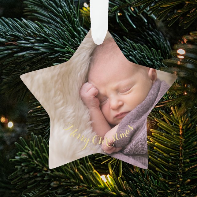 Créer votre propre bébé photo de la première étoil (Create Your Own Baby's First Star Photo Christmas Ornament)