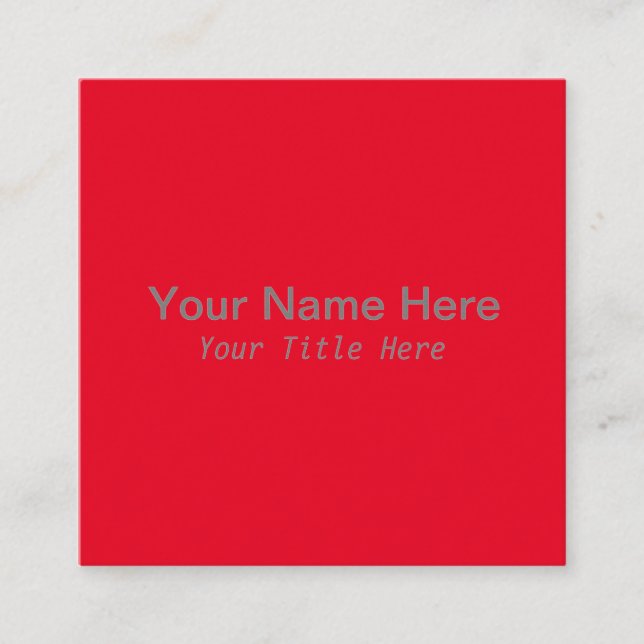 Créer votre propre Carte de visite Carré (Devant)