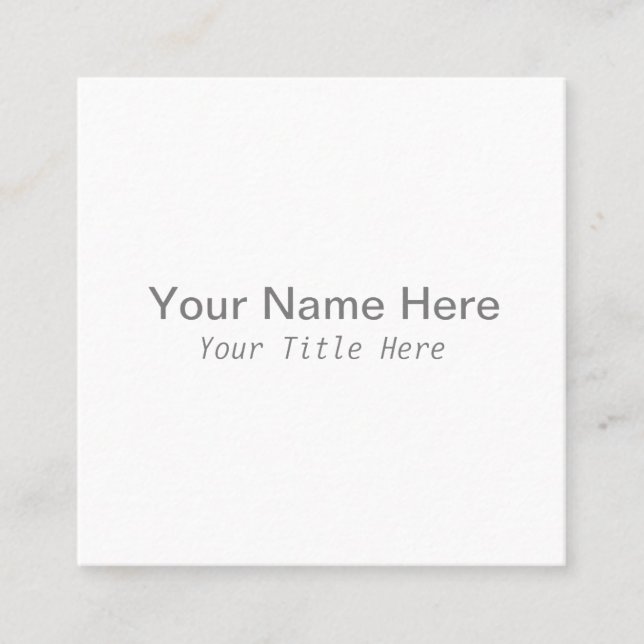 Créer votre propre Carte de visite Carré (Devant)
