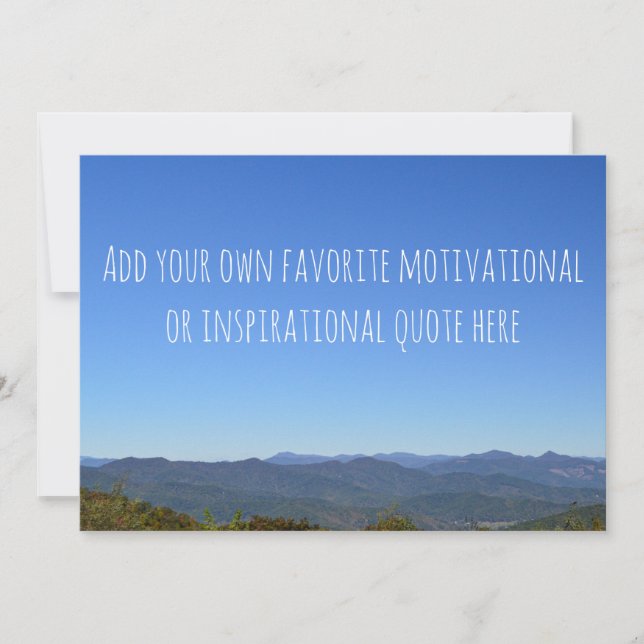 Créer votre propre message Pittoresque Mountain Ho (Devant)