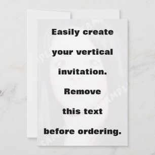 Créez facilement votre invitation photo verticale