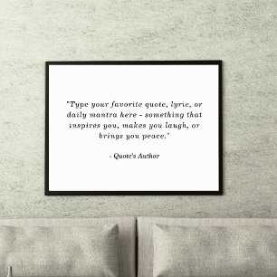 Créez un poster avec votre   Citation préférée