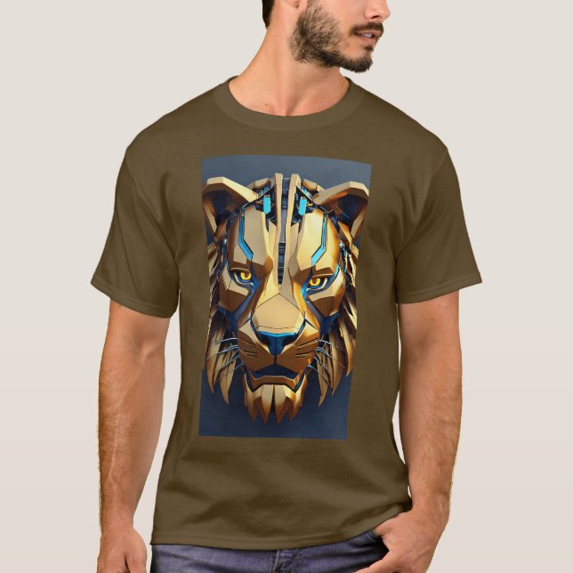 Créez un t-shirt de lion géométrique avec une illu (Devant)
