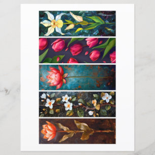 Créez vos propres 5 marque-pages floraux vintage