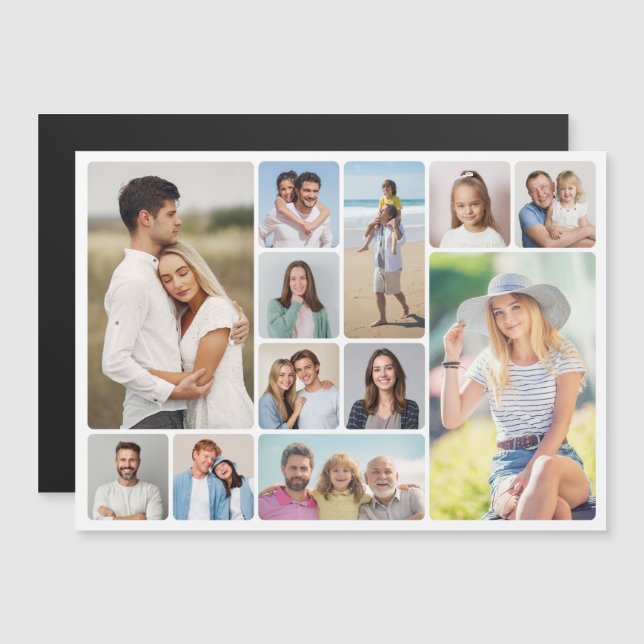 Créez vos propres angles ronds 12 Photo Collage (Devant / Derrière)