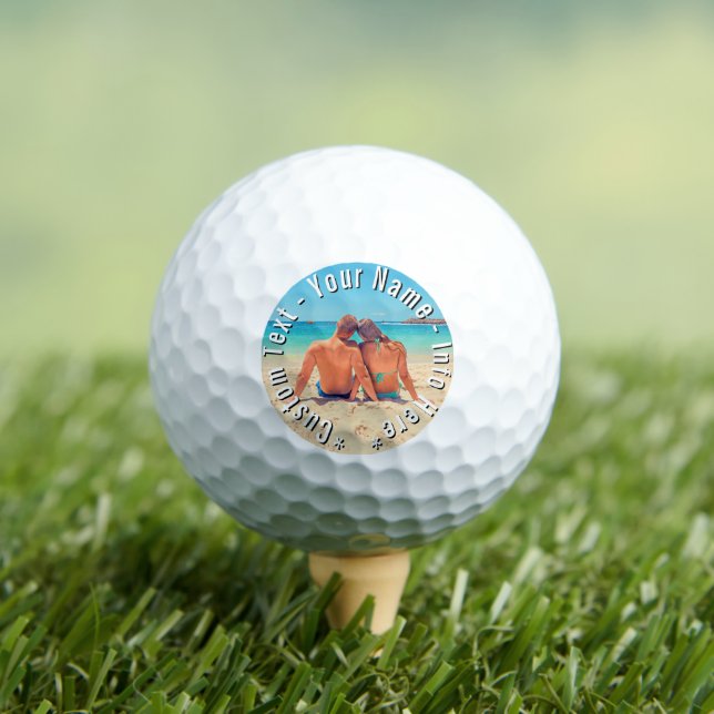 Créez vos propres balles de golf photo Cadeau Text (T-shirt Insitu)