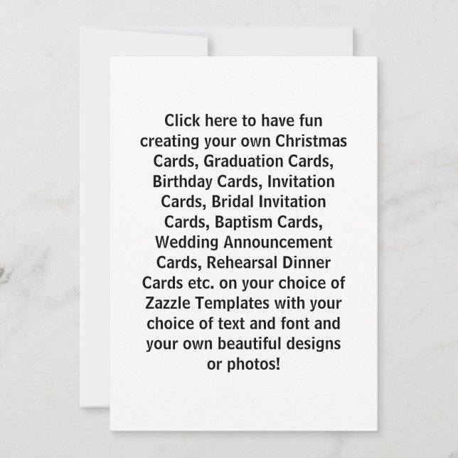 Créez vos propres cartes et invitations de concept (Devant)