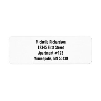 Créez vos propres étiquettes d'adresse de retour s