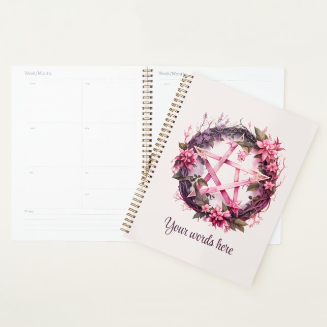 Créez vos propres fleurs rose Pentacle (Devant avec enveloppe)