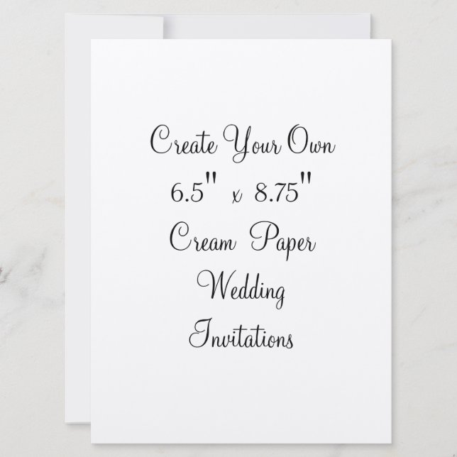 Créez vos propres invitations de mariage 6,5" x (Devant)