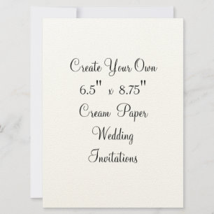 Créez vos propres invitations de mariage 6,5" x
