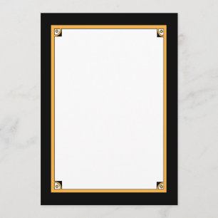 Créez Vos Propres Invitations - Noir & Blanc & Or