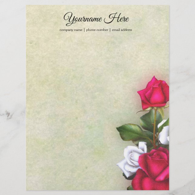 Créez vos propres roses rouges et blanches (Devant)