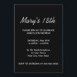 Créez votre Invitation Black 18th Birthday<br><div class="desc">Créez votre invitation pour 18e anniversaire</div>