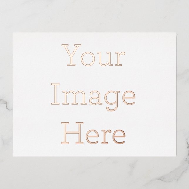 Create Your Own 10,80 cm x 14,25 cm Foil Invitation Postcard (Recto)