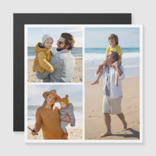 Créez votre propre 3 photo Collage carte magnétiqu