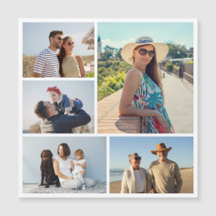Créez votre propre 5 photo Collage carte magnétiqu