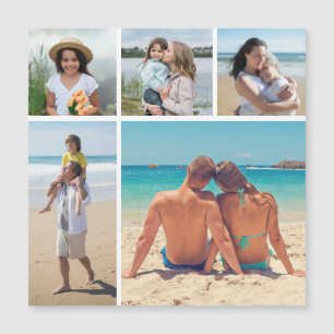 Créez votre propre 5 photo Collage carte magnétiqu