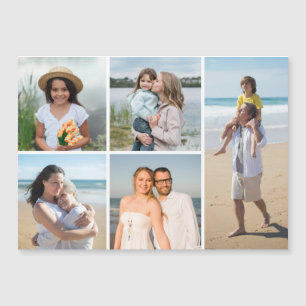 Créez votre propre 5 photo Collage carte magnétiqu