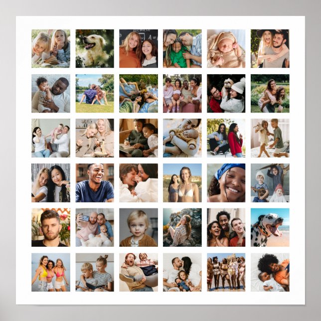 Créez Votre Propre Affiche de Collage de 36 Photos (Devant)