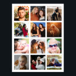 Créez votre propre affiche de collection photo de<br><div class="desc">Créez votre propre poster de collage photo 12 carré en utilisant ce simple modèle d'image personnalisé,  il est si facile de remplacer par vos propres souvenirs spéciaux!</div>