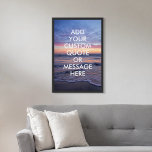 Créez votre propre affiche de devis<br><div class="desc">Créez votre propre devis d'affiche murale personnalisée. Personnalisez cette impression d'affiche avec une typographie minimaliste moderne et des vagues de l'océan paysage lever du soleil.</div>